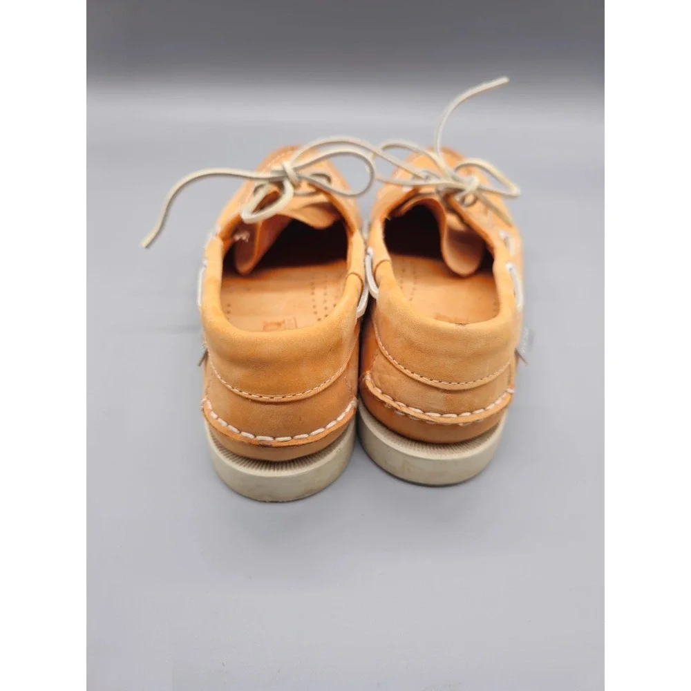 Sebago Dockside Boat Mocs Womens 9 M Orange Leather Loafer Shoes Anniversary Ed.